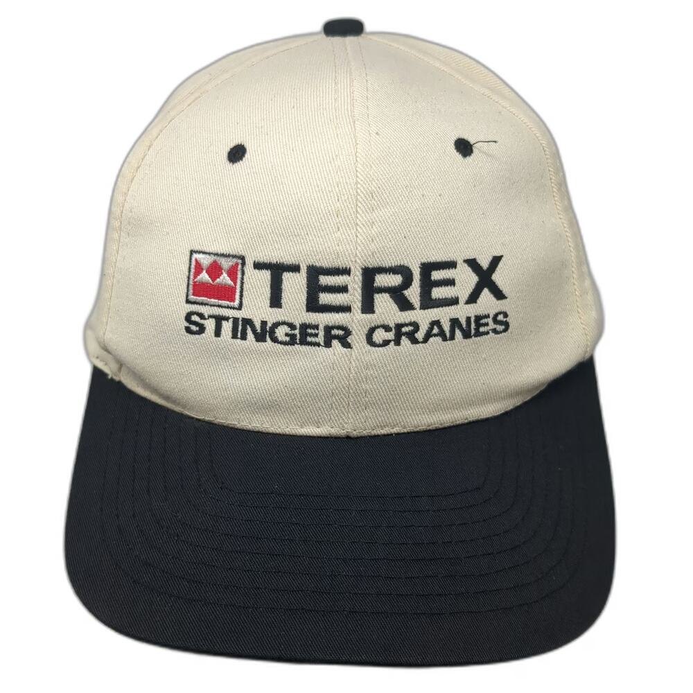 Nissin Cap Snapback Beige One Size Terex Stinger Cranes Construction Work Hat